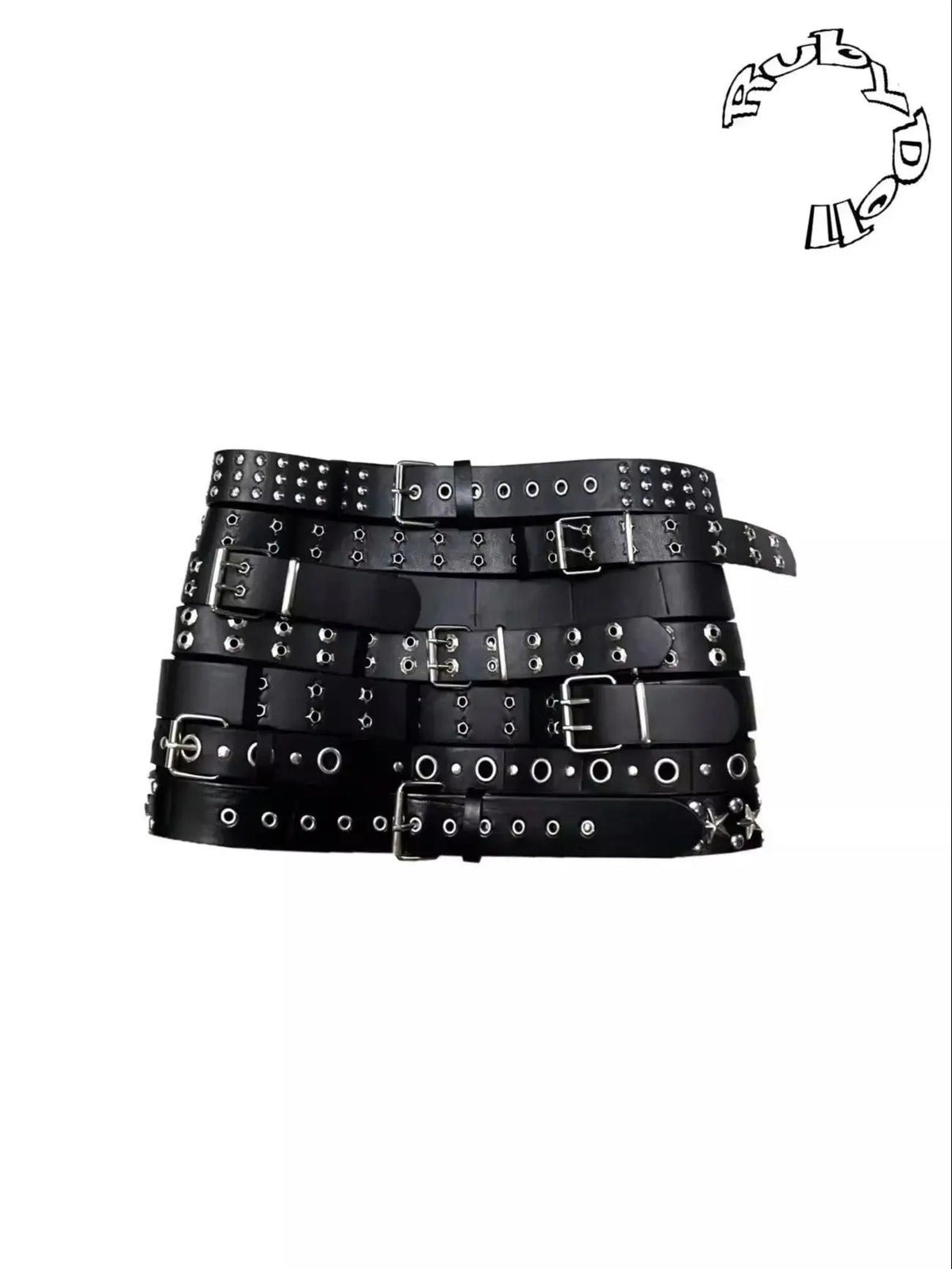 VILZSTUDIOS Luxury Black PU Leather Mini Skirt