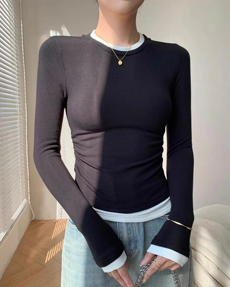 VILZSTUDIOS Classic Long Sleeve Slim Fit Top