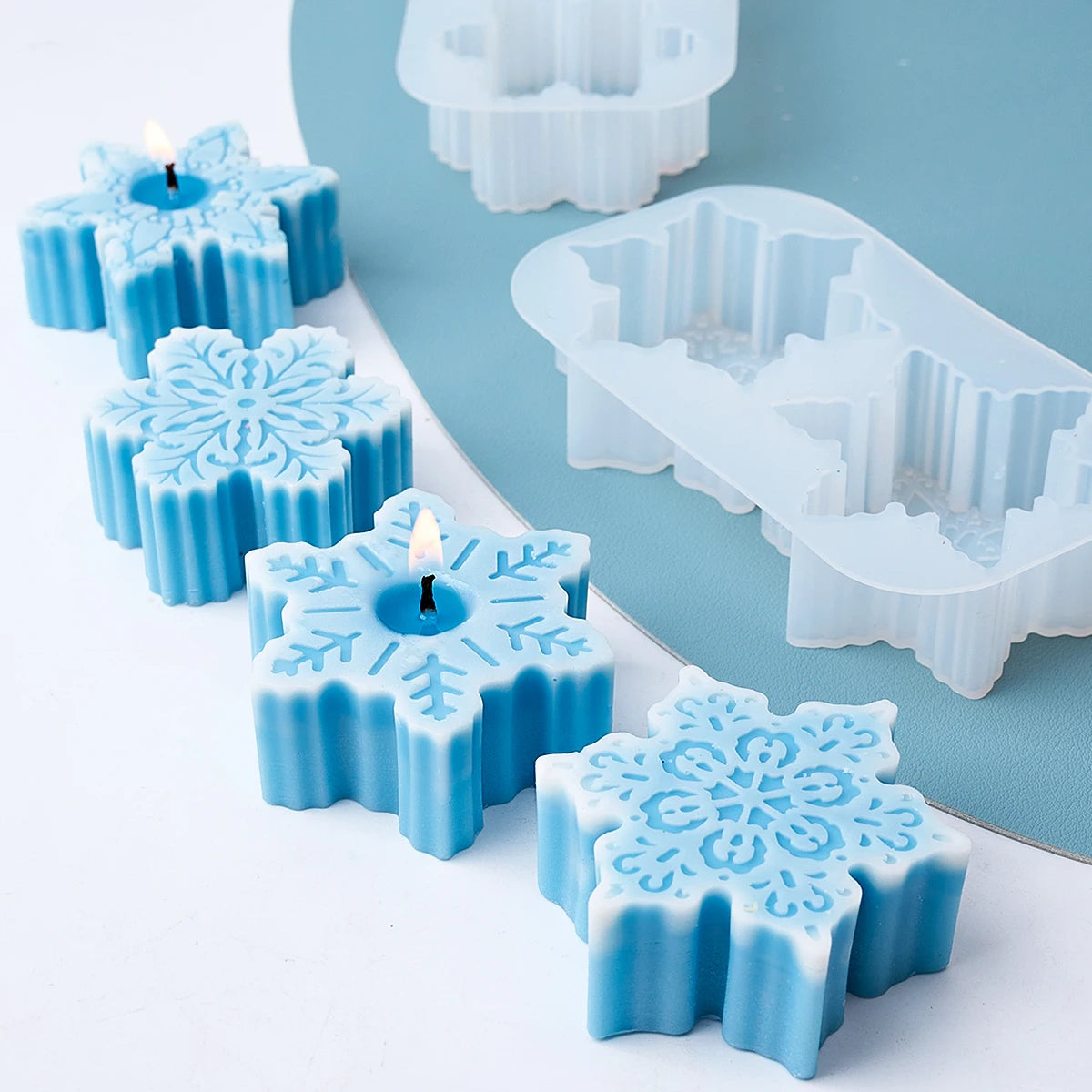 VILZSTUDIOS Silicone Snowflake Christmas Ornament Craft Mold