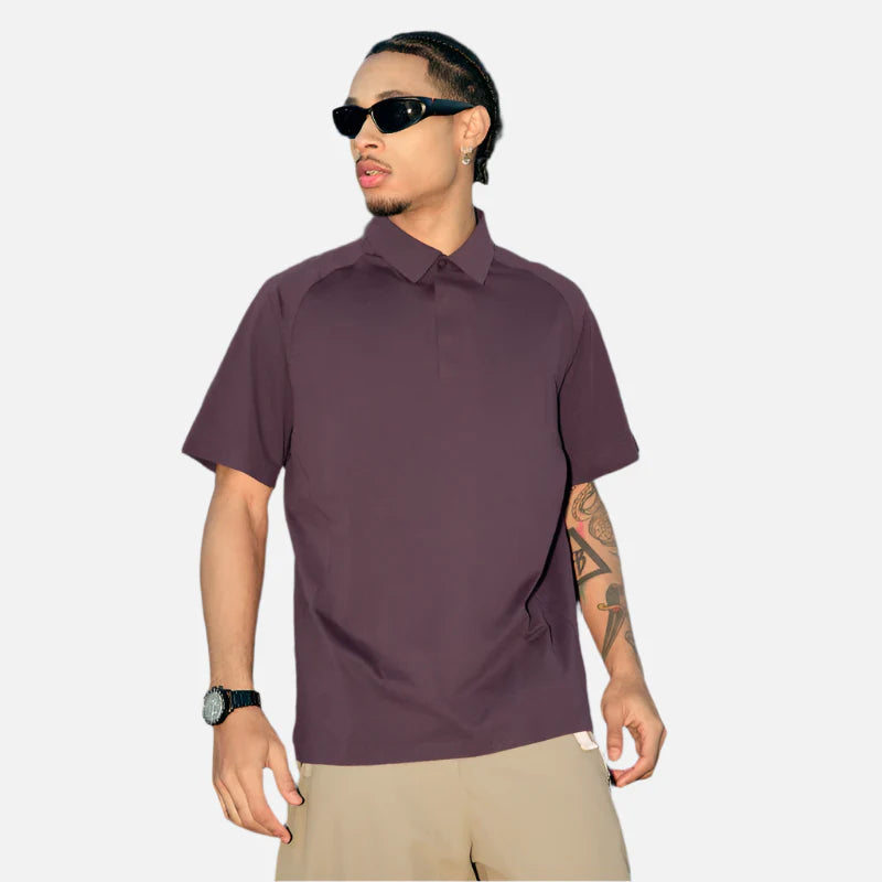 VILZSTUDIOS Polo Solid Color Smooth T-shirt