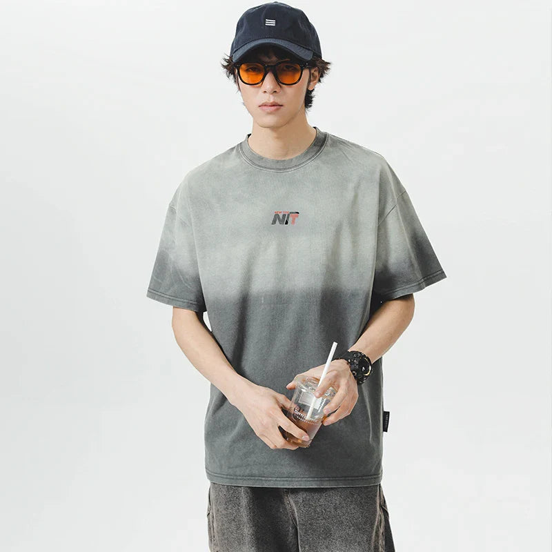 VILZSTUDIOS Oversize Gradient Washed Cotton T-Shirt