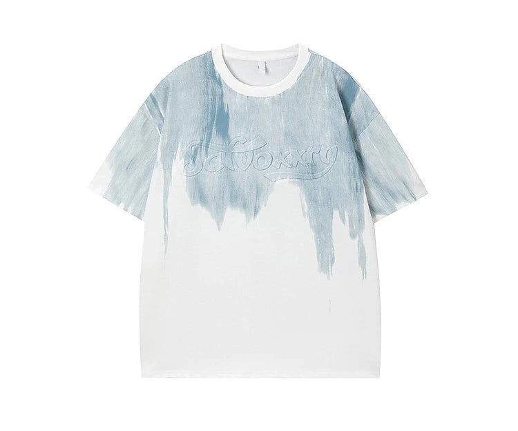 VILZSTUDIOS Oversized Drip Effect Graphic T-Shirt