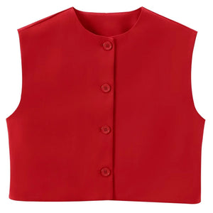 VILZSTUDIOS Chic Sleeveless Cropped Vest