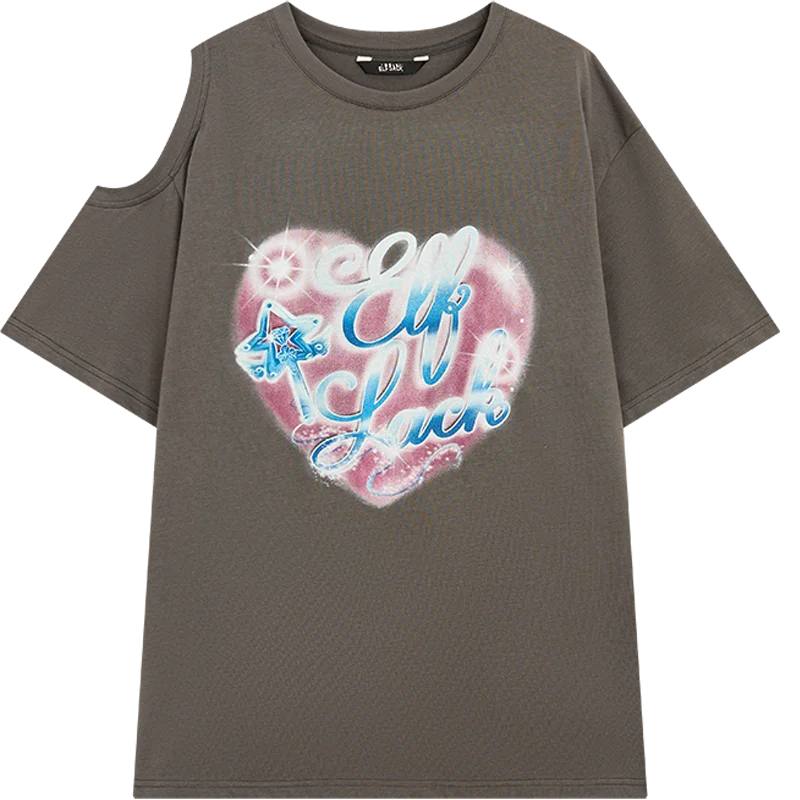 VILZSTUDIOS Sweet Cool Love Print Oversize T-Shirt