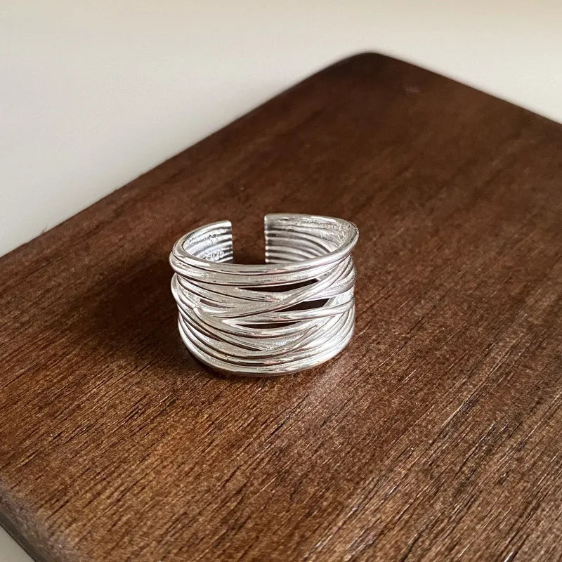 VILZSTUDIOS Geometric Punk Wide Open Finger Ring