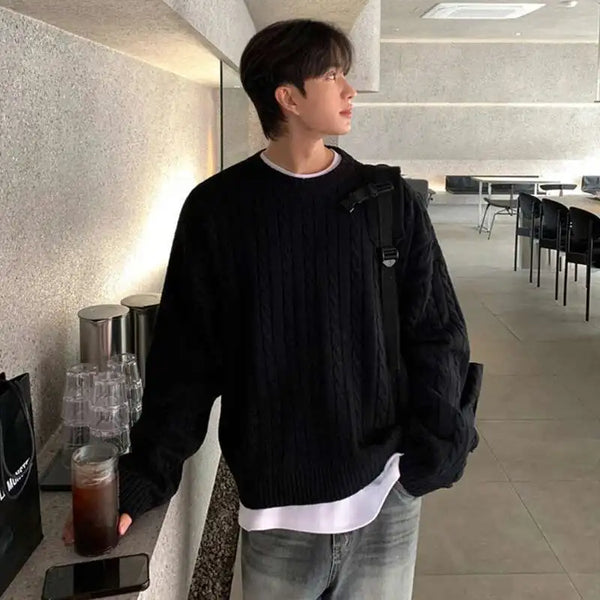 Korean Style Round Collar Sweaters