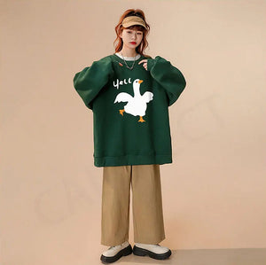 VILZSTUDIOS Cute Oversized Kawaii Duck Hoodie