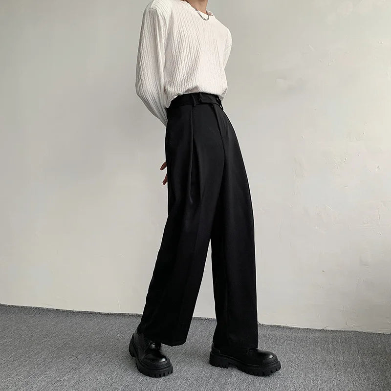 VILZSTUDIOS Dark Academia Black Wide Leg Pants