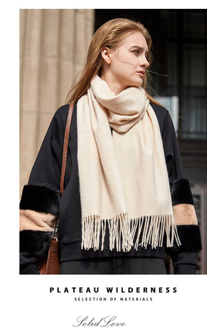 VILZSTUDIOS Winter Scarf Women  Wool Scarves Adult Scarves for ladies 100% Wool scarft women Fashion Cashmere Poncho Wrap