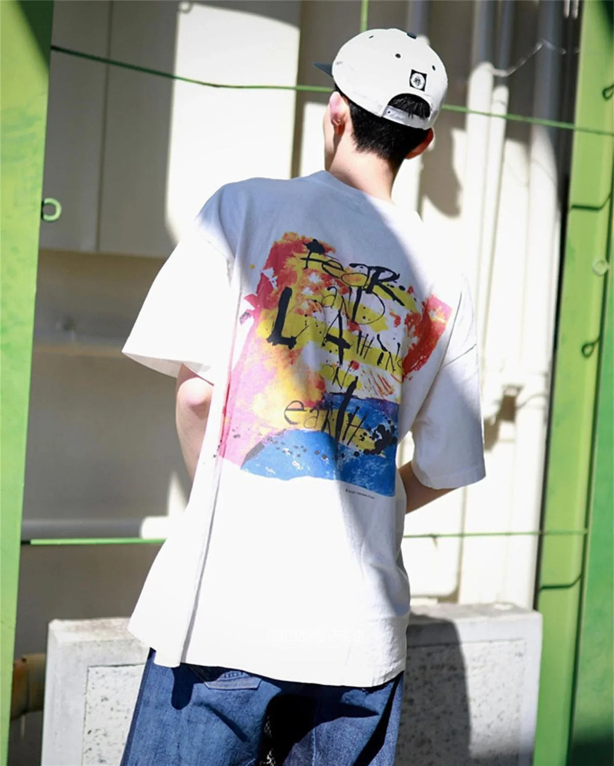 VILZSTUDIOS Retro Graffiti Print Summer T-Shirt