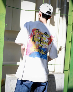 VILZSTUDIOS Retro Graffiti Print Summer T-Shirt