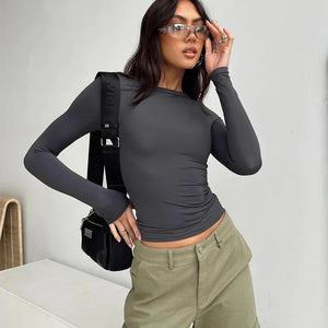 VILZSTUDIOS Basic Slim Fit Long Sleeve T-Shirt