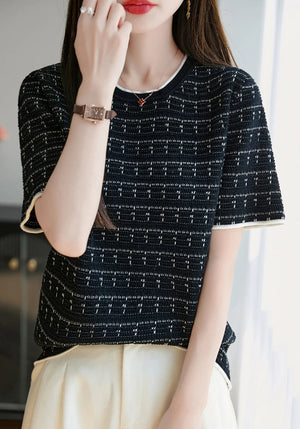 VILZSTUDIOS Basic Knitted Cotton T-Shirt