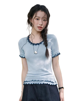 VILZSTUDIOS Knitted Round Neck T-Shirt