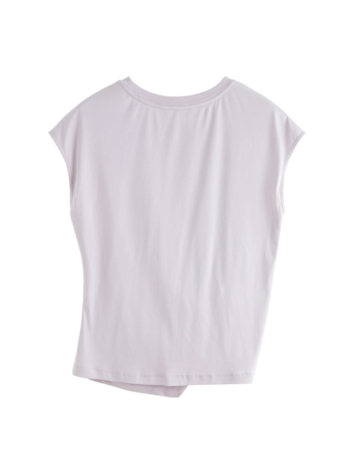 VILZSTUDIOS Petite Round Neck Twist Knot T-Shirt