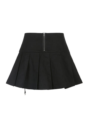 VILZSTUDIOS Chic Pleated Gothic Mini Skirt 2023