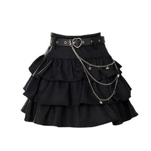 VILZSTUDIOS Vintage Gothic A-Line Mini Skirt