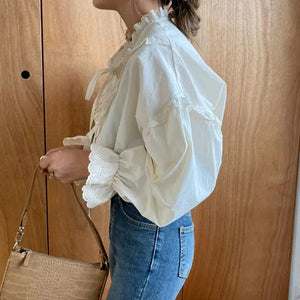 VILZSTUDIOS Stylish Lace-Up Button Down Shirt