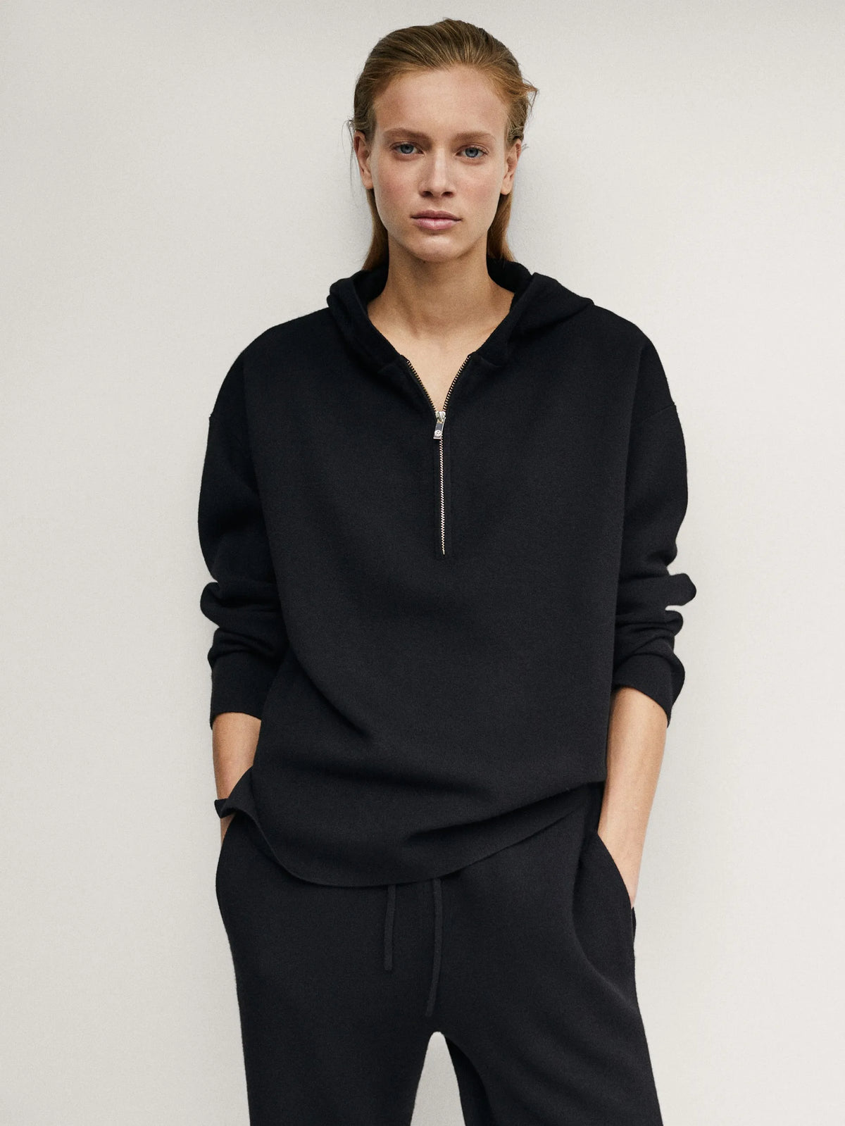 VILZSTUDIOS Fuzzy Woolen Knitted Hoodie
