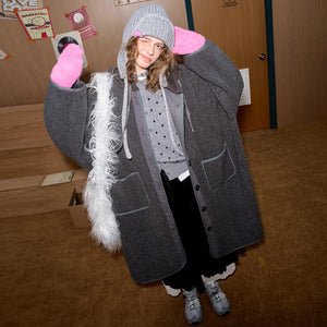 VILZSTUDIOS Cozy Oversized Long Hooded Coat