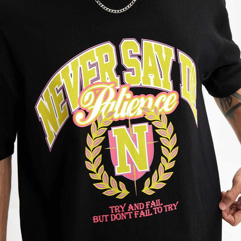 VILZSTUDIOS Trendy American Style College Printed T-Shirt