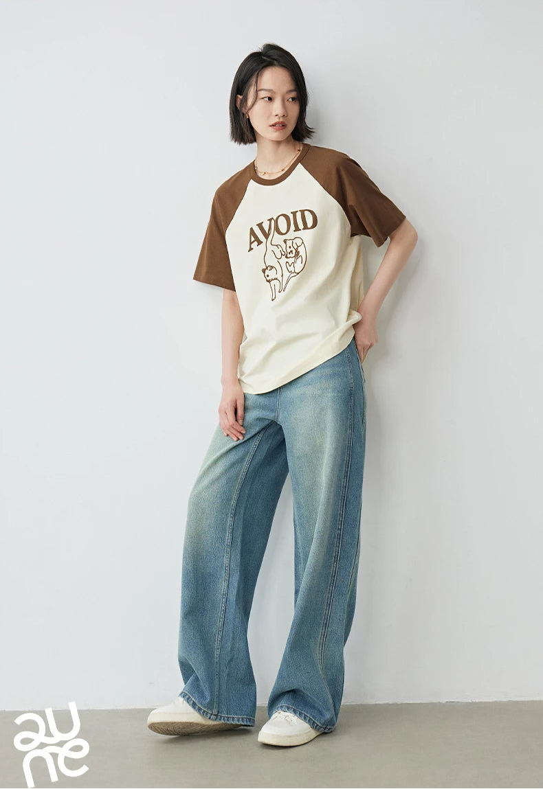 VILZSTUDIOS Retro Wide Leg Summer Jeans