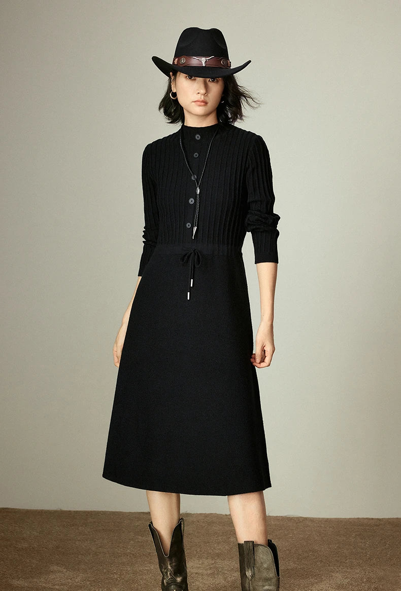 VILZSTUDIOS Ribbed Slim Midi Dress