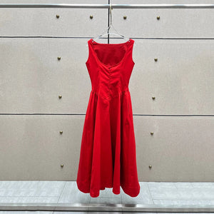 VILZSTUDIOS Elegant Backless Belted Slim Dress