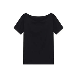 VILZSTUDIOS Basic Casual Off Shoulder T-Shirt