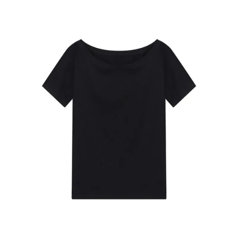 VILZSTUDIOS Basic Casual Off Shoulder T-Shirt