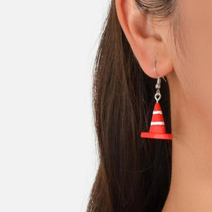 VILZSTUDIOS Vibrant Red Road Cone Drop Earring