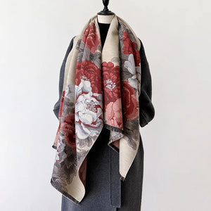 VILZSTUDIOS Two-Sided Jacquard Cashmere Scarf