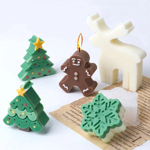 VILZSTUDIOS Festive Christmas Silicone Scented Candle Mold