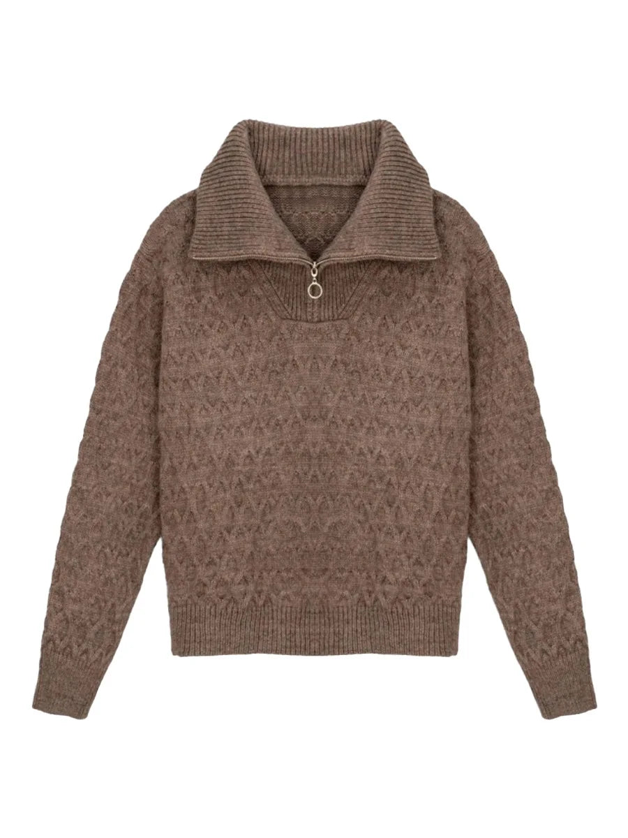 VILZSTUDIOS Chunky Cable Knit Turtleneck Sweater