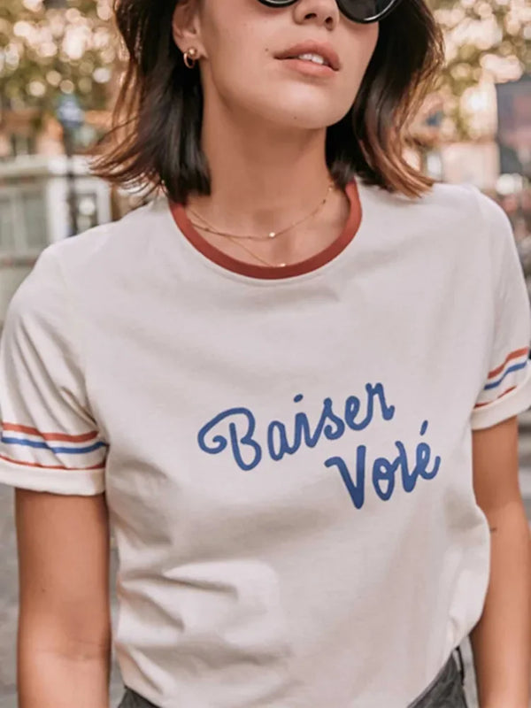 French Vintage Art Print T-Shirt