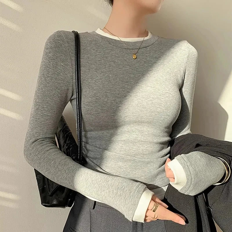 VILZSTUDIOS Classic Long Sleeve Slim Fit Top