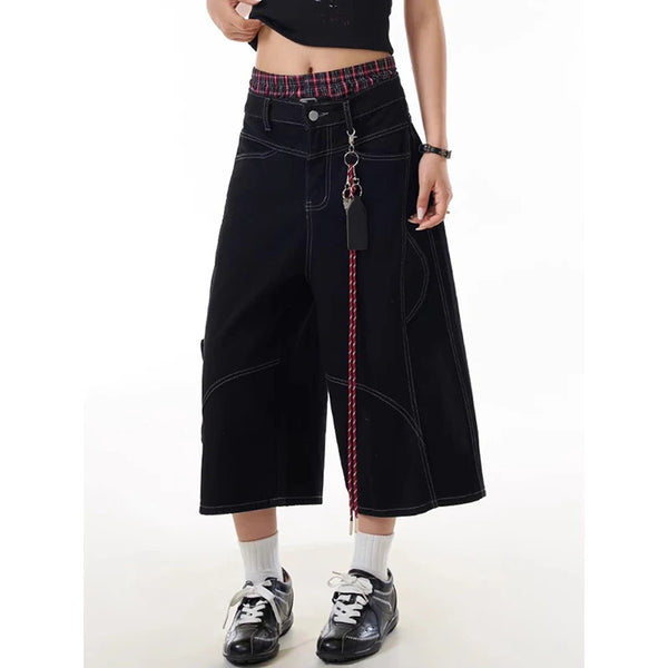 Black High Waisted Wide Leg Jeans