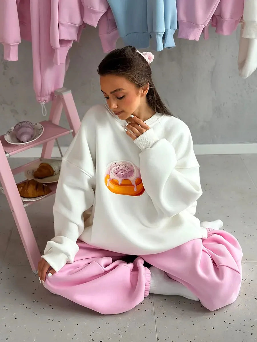 VILZSTUDIOS Cozy Cake Print Sweater