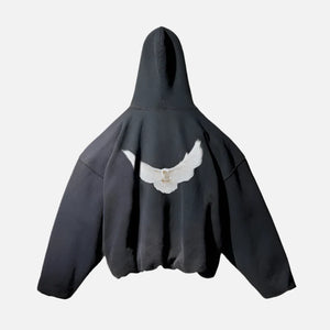 VILZSTUDIOS Oversized Dove Print Hoodie