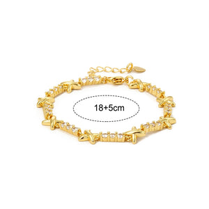 VILZSTUDIOS Chunky X Cross Choker Necklace & Bracelet Set