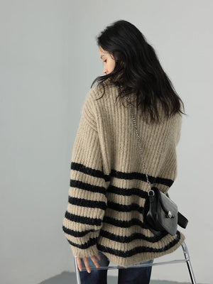 VILZSTUDIOS Cozy Chic Oversize Zip-Up Sweater
