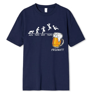 VILZSTUDIOS Funny Beer Print Graphic T-Shirt