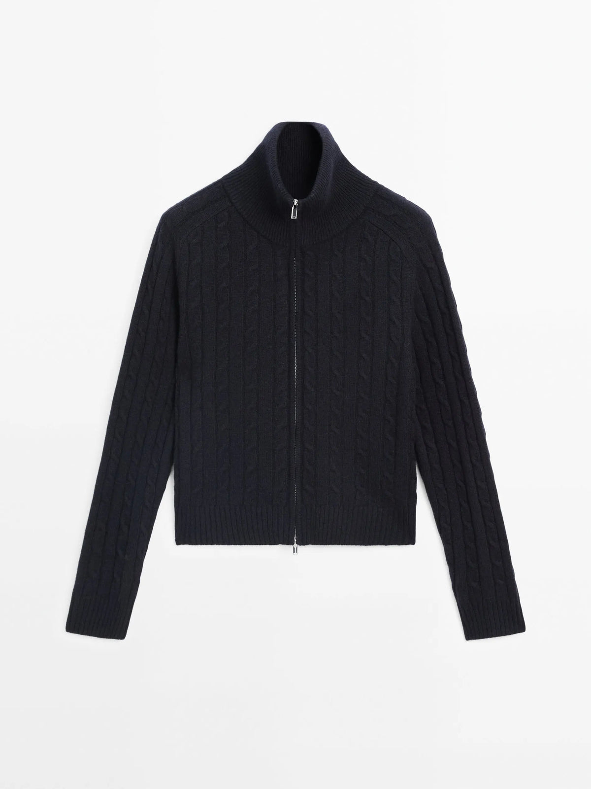 VILZSTUDIOS Casual Knitted High Neck Cardigan
