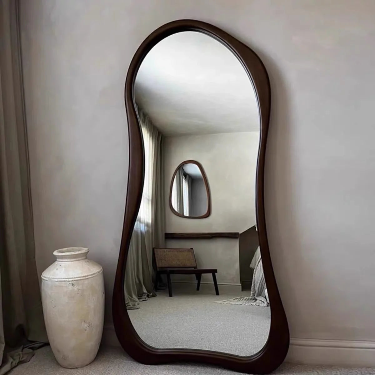 VILZSTUDIOS online celebrity Clothing store Cream Style Dressing Mirror High Definition Hall Bedroom Against The wall Floor-Standing Mirror