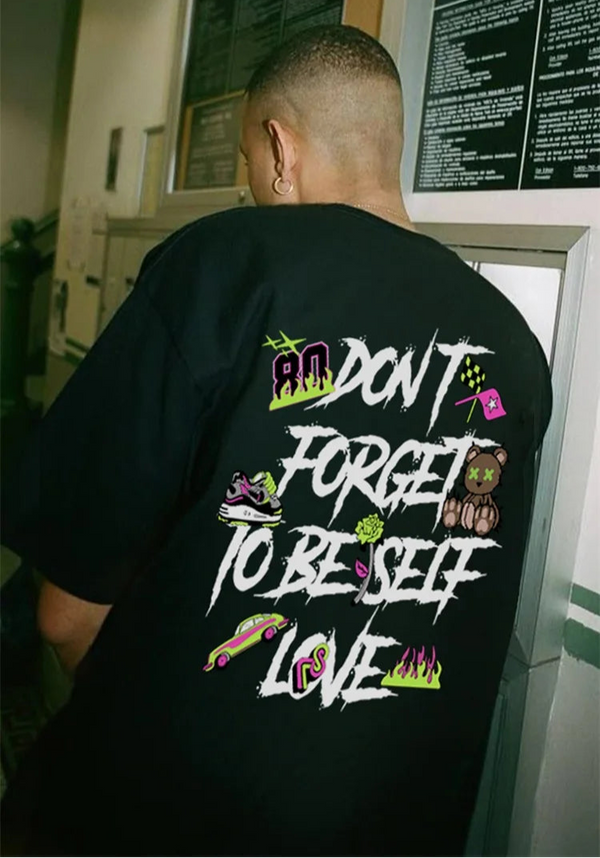 American Street Graffiti Print Oversized T-Shirt