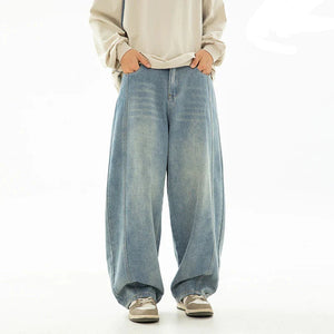 VILZSTUDIOS Retro Washed Oversized Split Structure Jeans