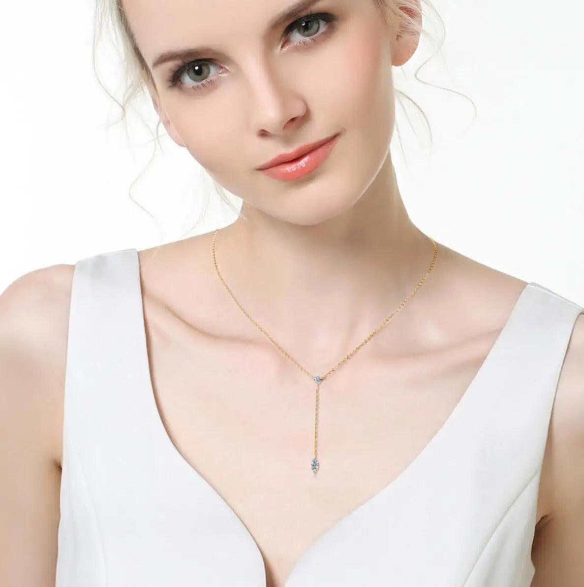 VILZSTUDIOS Marquise Cut Moissanite Necklace