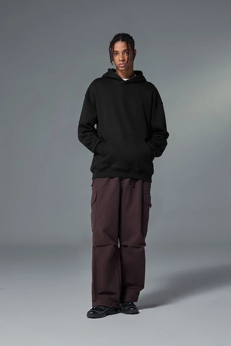 VILZSTUDIOS Premium Minimalist Fleece Solid Color Hoodie