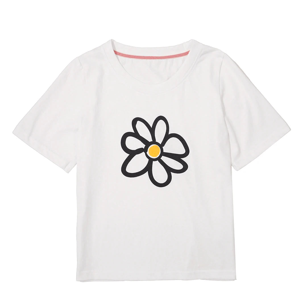 VILZSTUDIOS White Floral Summer T-Shirt