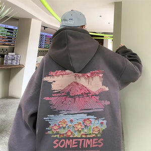 VILZSTUDIOS Letter Print Baggy Hoodie